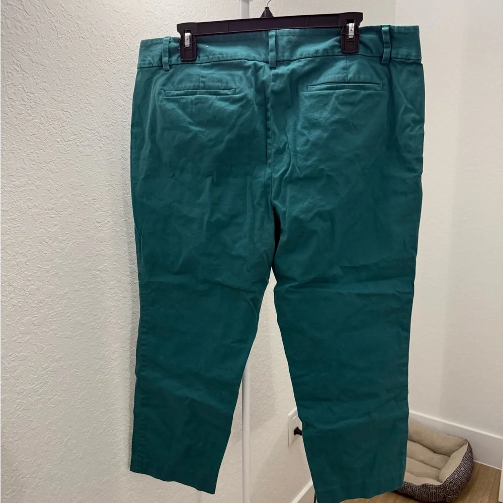 LOFT Teal Capris - Picture 2 of 4